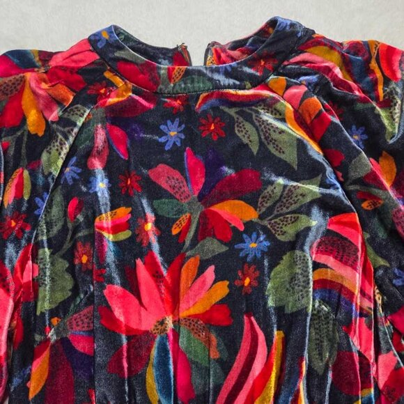 S Farm Rio x Anthropologie Banana Sky velvet mini dress (with flaw) - Picture 4 of 14